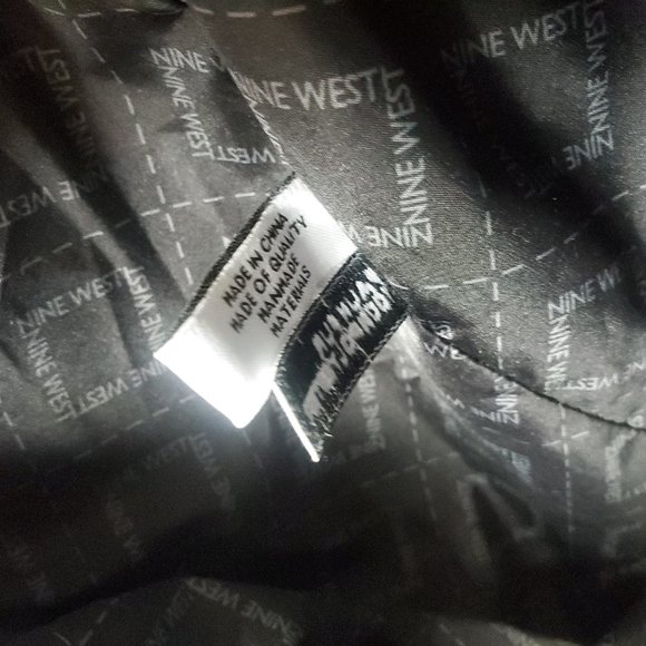 Nine West Brown Leather Shoulder Bag/Purse with FauxFur Sherpa accents - Picture 11 of 16